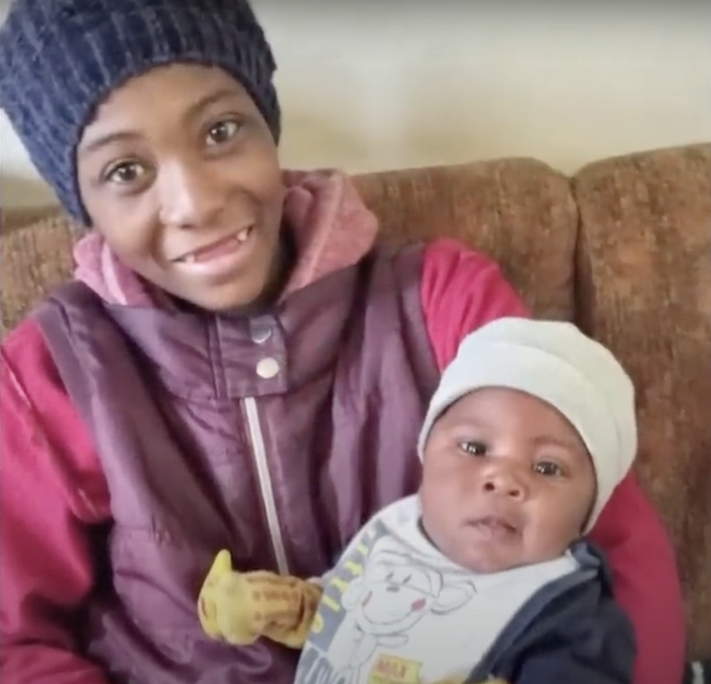 An undated photo of Baby Caswell pictured with his mother, before he was given over to foster care. (Photo: supplied)